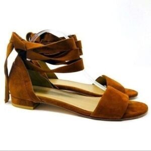 Stuart Weitzman Gladiator sandal Brown suede leather  US 9.5M BoxH